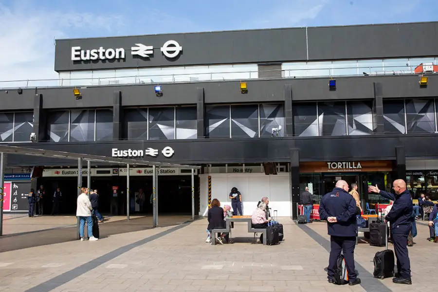Entrance to Euston station